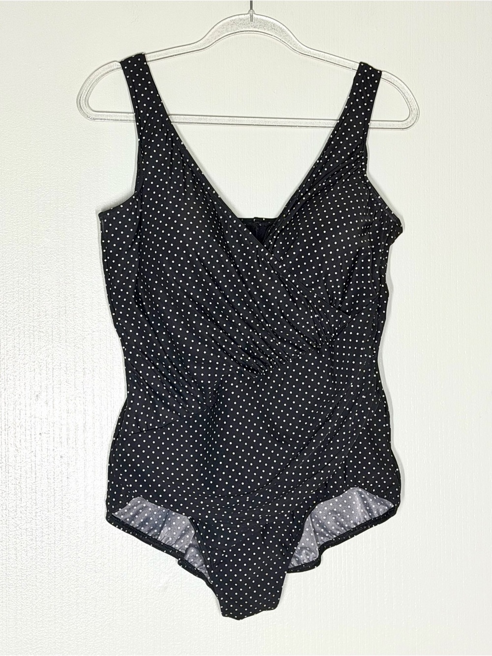 Miraclesuit Oceanus Black Polka Dot One-Piece Swimsuit
